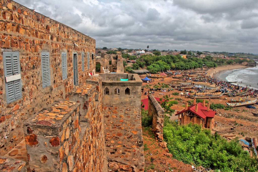 Fort Good Hope stands as a poignant reminder of Ghana's intricate history, from a trading post to a crucial part of the slave trade. , overlocking the Atlantic